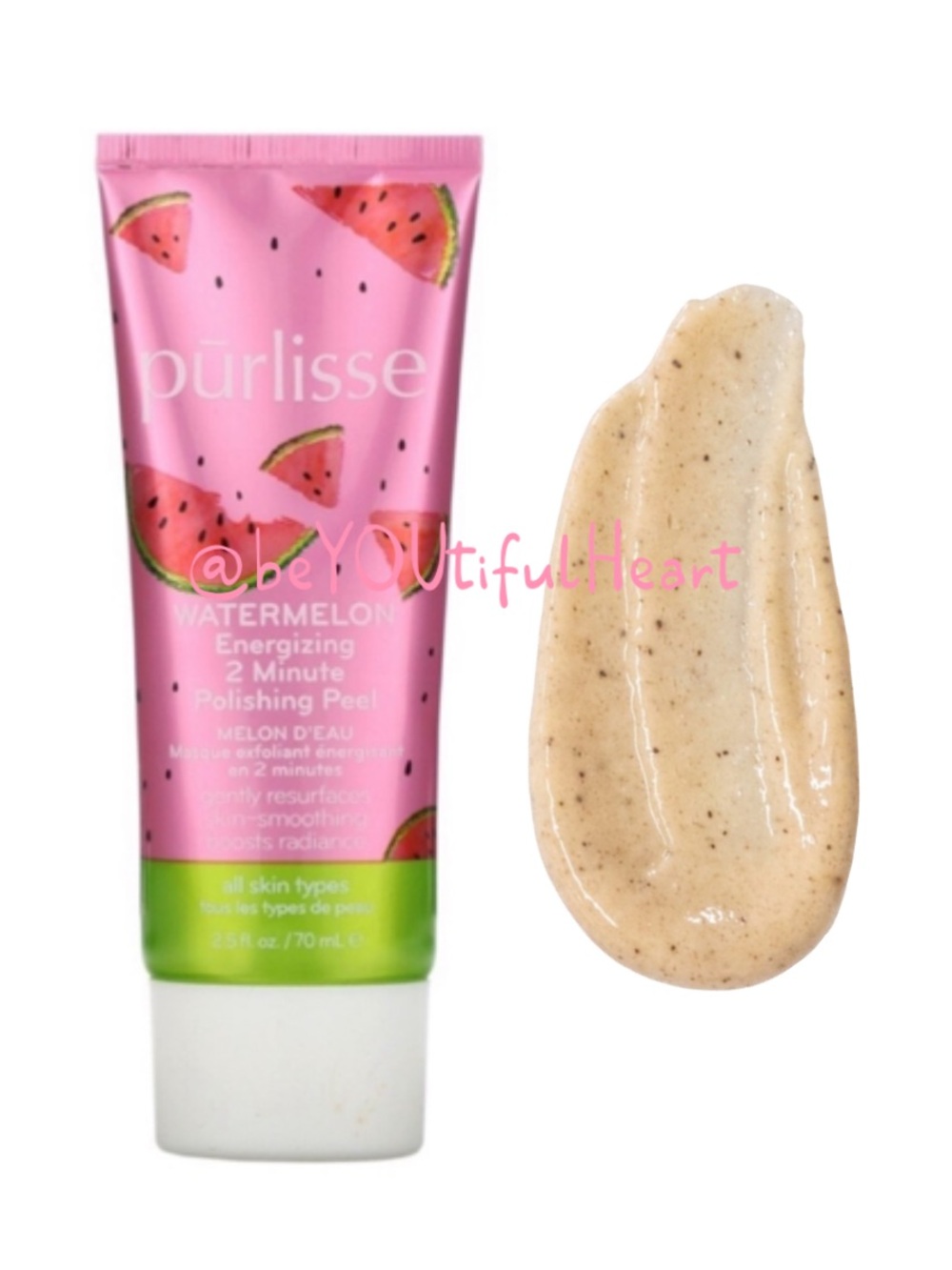 Purlisse Watermelon 2 Minute Polishing Peel - Gently Exfoliates & Brightens Skin